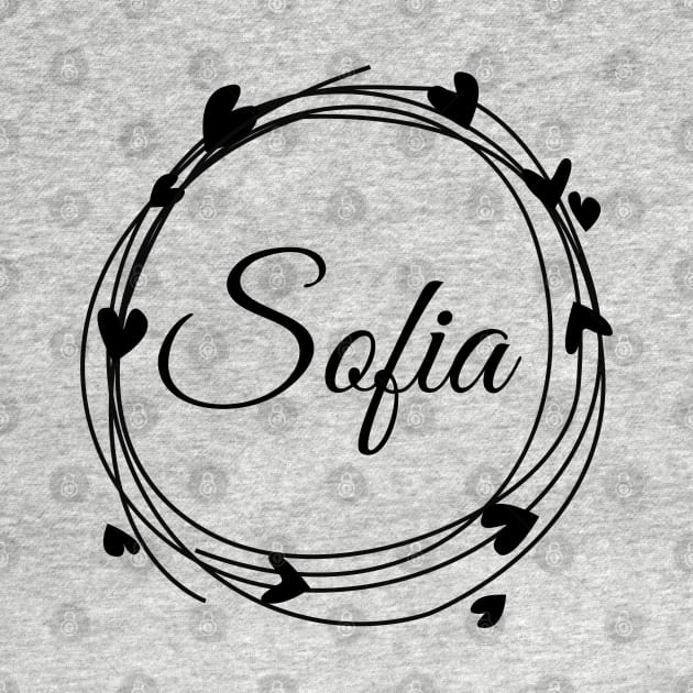 Sofia name cute design by BrightLightArts